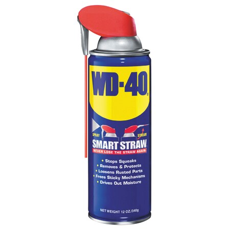 Wd-40 Smart Straw Spray Lubricant, 12 oz Aerosol Can, PK12 WDC 490057